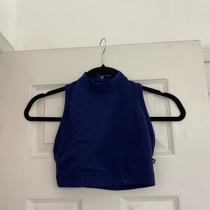 NWOT Mariia Crown - M2 High Neck Crop Top - Color: Navy Blue